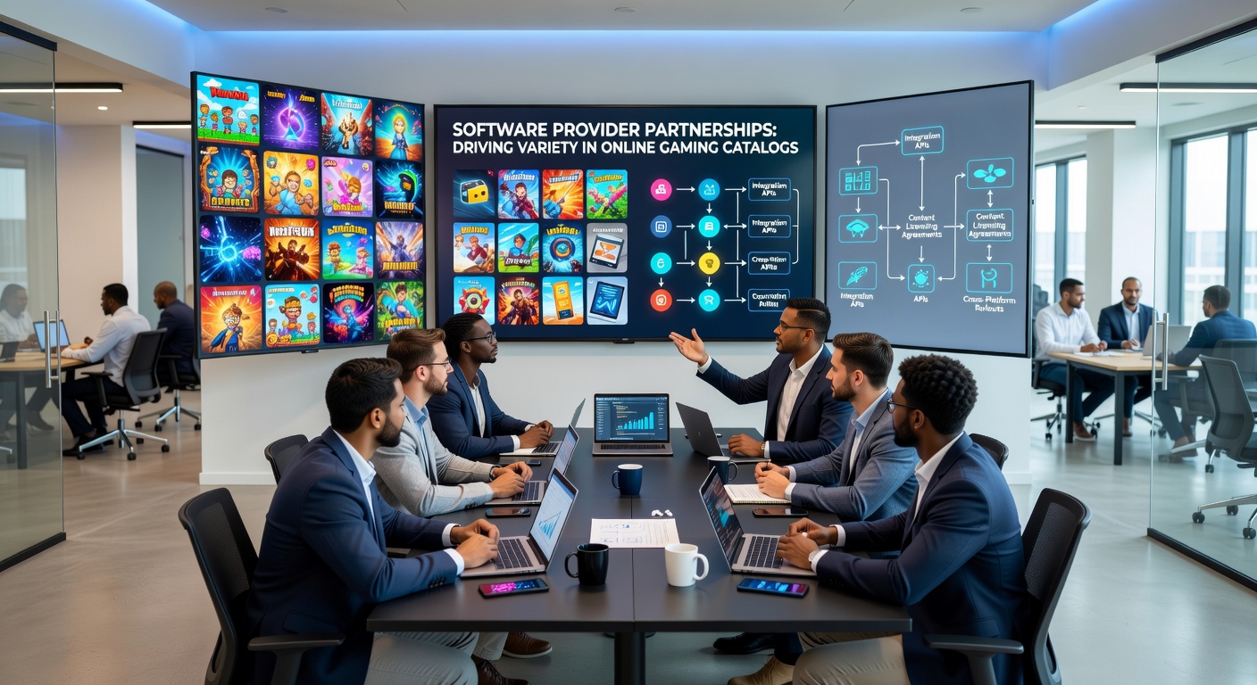 Software integration teams collaborate on game catalog expansions across multiple platforms