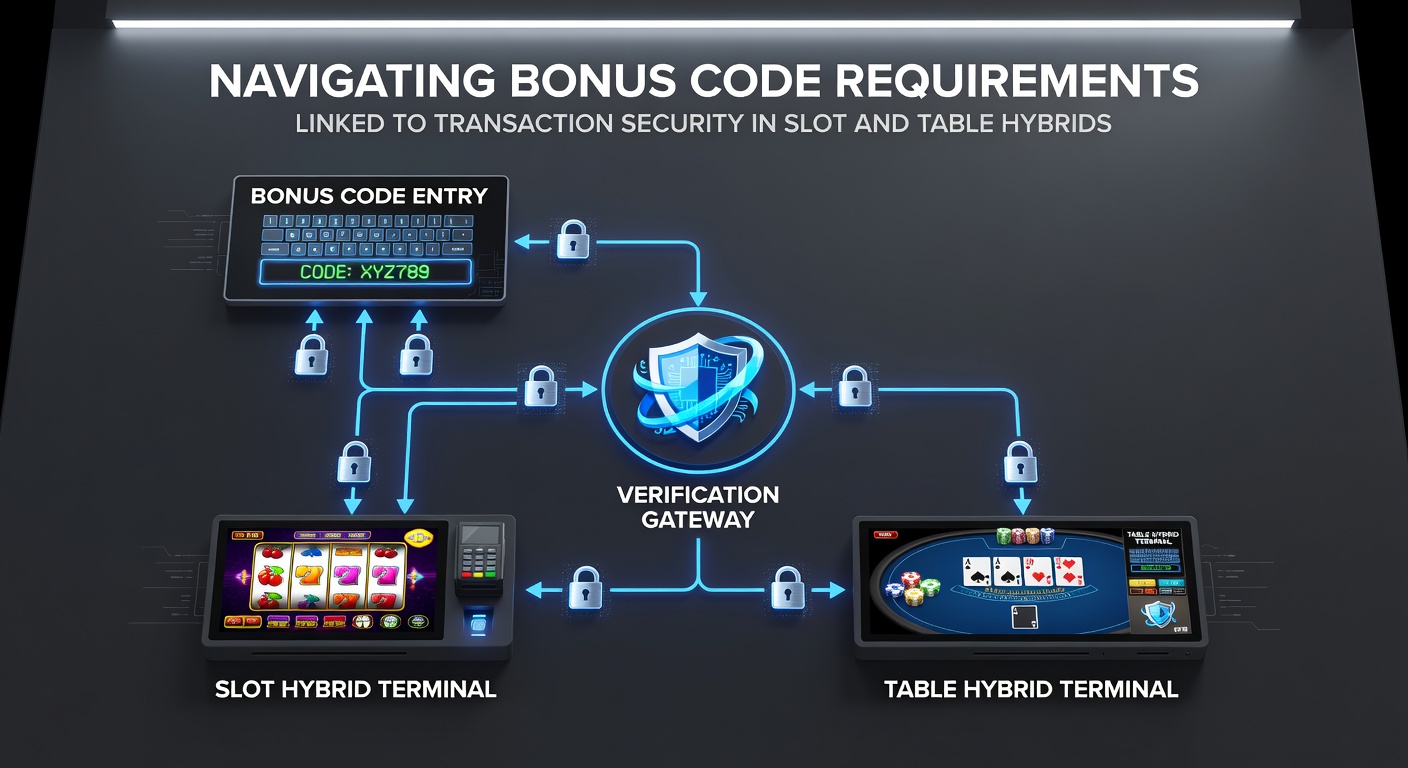 Secure transaction pathways illustrated for bonus code activation in slot and table hybrid games